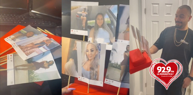 VIDEO Mujer regala a su esposo fotos de mujeres a las que le da like en instagram