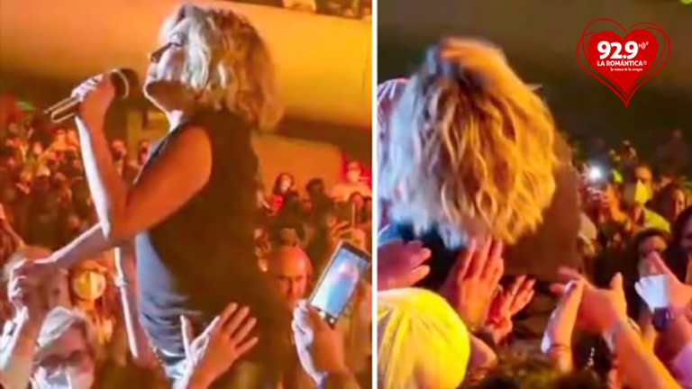 ¡Al suelo! Ilse de Flans sufre aparatosa caída en pleno concierto.