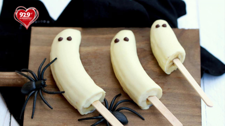 Plátanos fantasma para halloween