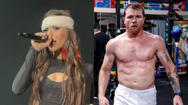 Danna Paola pide ayuda al “Canelo” tras sufrir un accidente en su show
