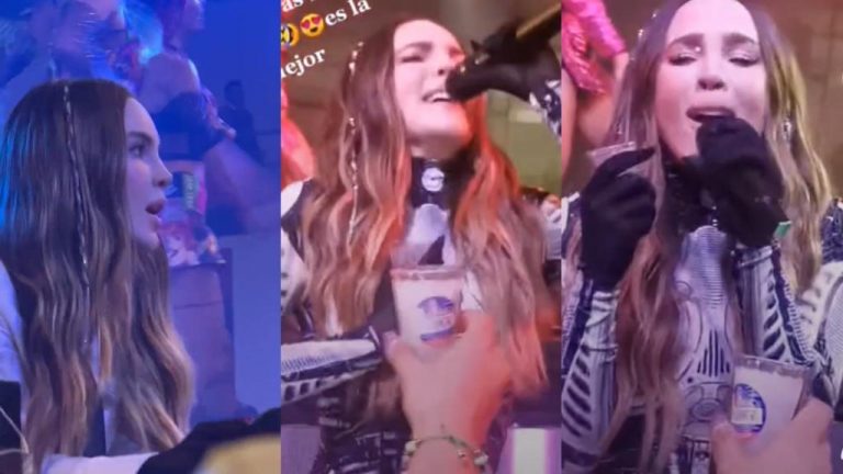 Belinda sorprende en concierto en Puebla y hasta le prenden veladoras