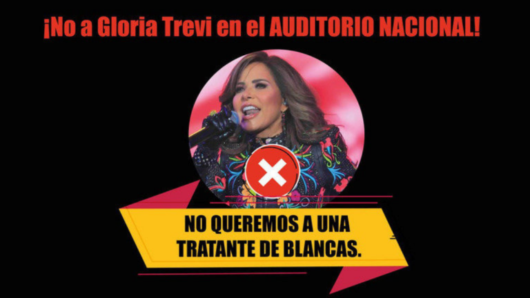 Lanzan petición para cancelar a Gloria Trevi en su concierto en el Auditorio Nacional.